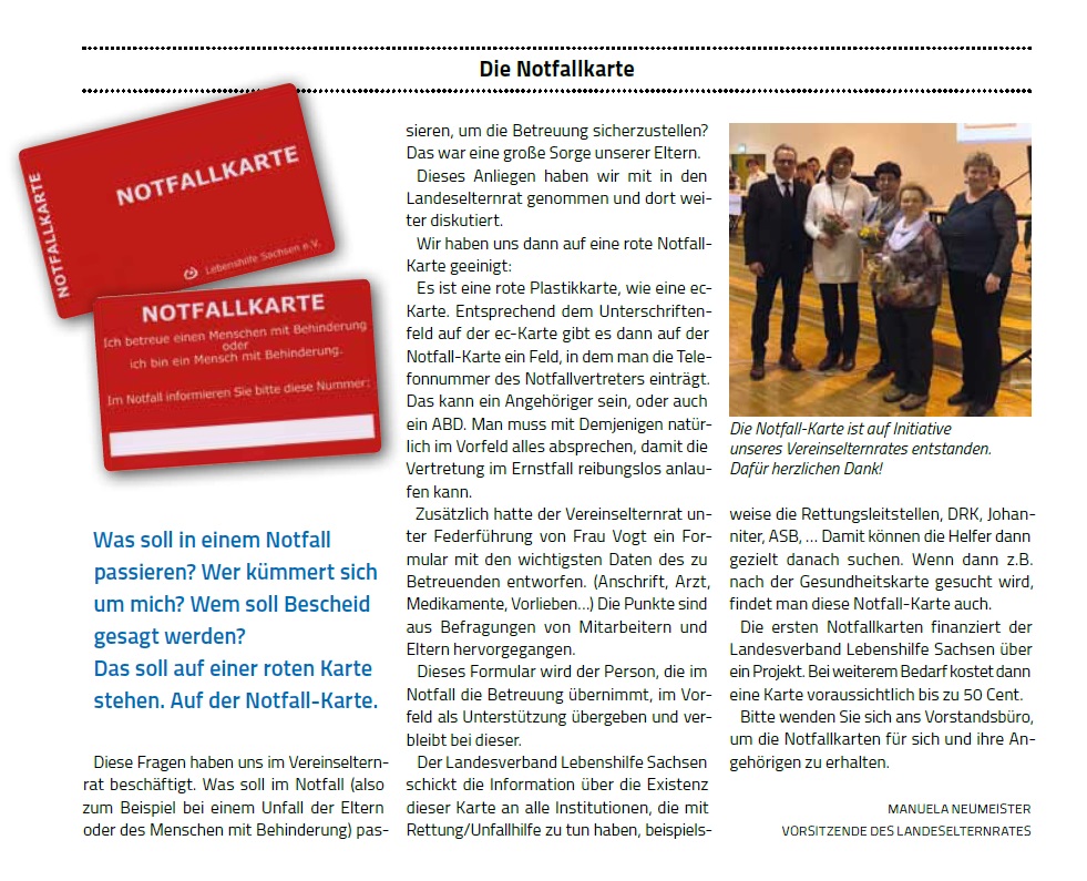 Unsere Neue Notfallkarte